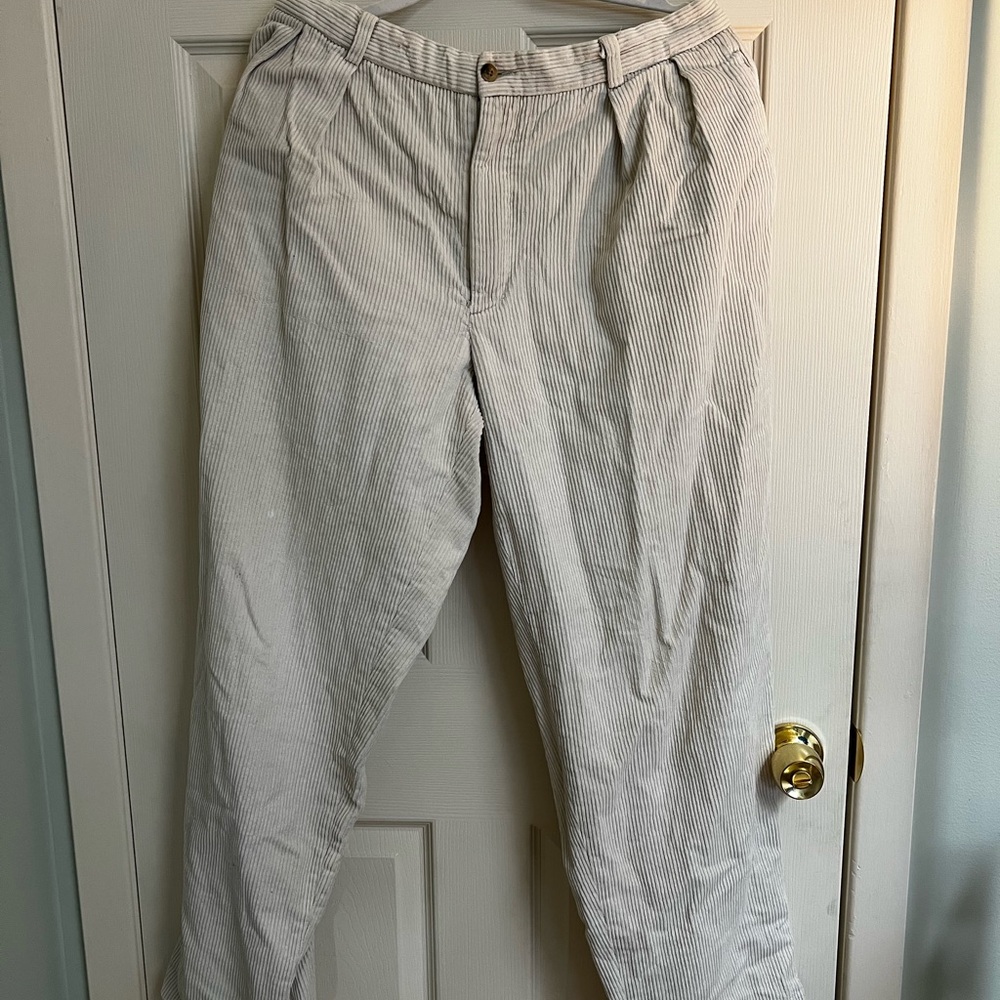 Men's Cream Corduroy Pants